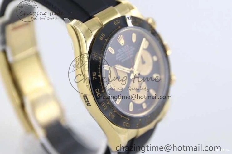 MiroTime 0517 Daytona 116518 TWF 1:1 Best Edition 904L Steel Black Gold Dial on Oysterflex Strap A Comfortable 2422